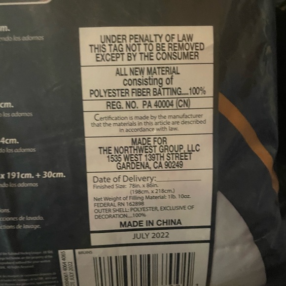 NHL Boston Bruins The Northwest Company 5-Piece Queen Bed in a Bag Set - Picture 3 of 5